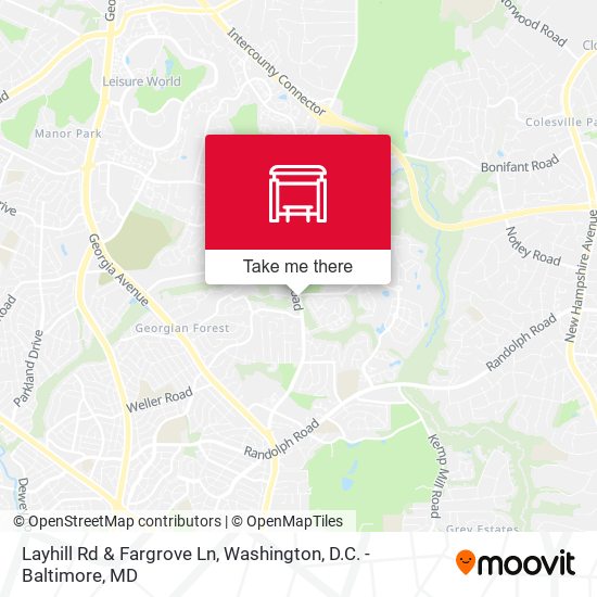 Layhill Rd & Fargrove Ln map