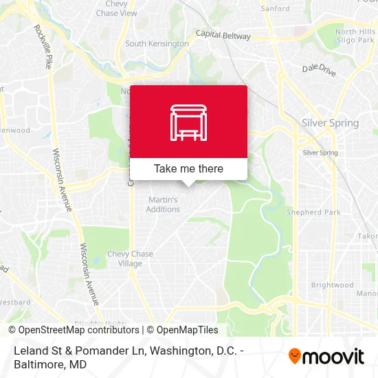 Leland St & Pomander Ln map