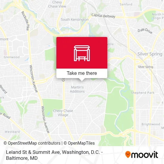 Leland St & Summit Ave map