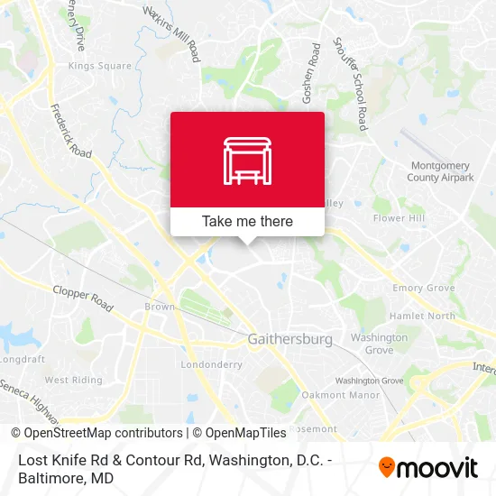 Lost Knife Rd & Contour Rd map