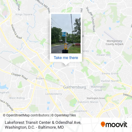Lakeforest Transit Center & Odendhal Ave map
