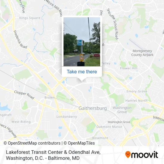 Lakeforest Transit Center  & Odendhal Ave map