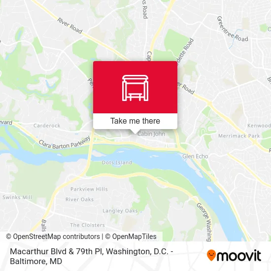 Macarthur Blvd & 79th Pl map