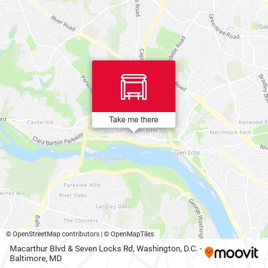 Macarthur Blvd & Seven Locks Rd map