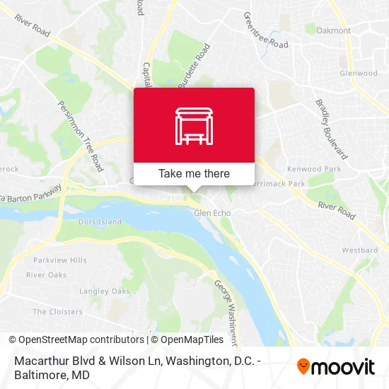 Macarthur Blvd & Wilson Ln map