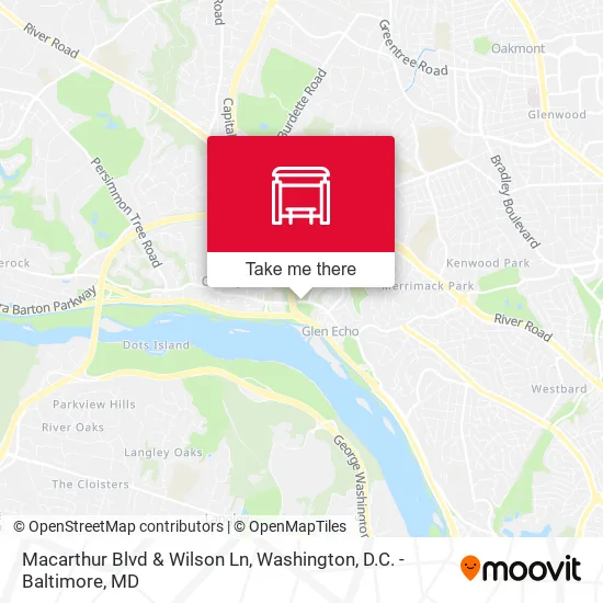 Macarthur Blvd & Wilson Ln map