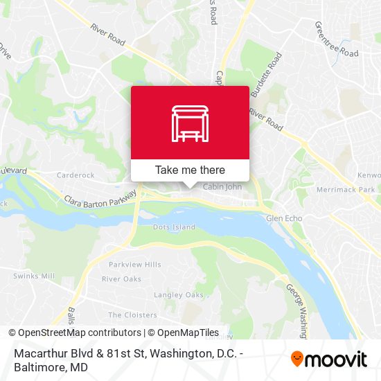 Macarthur Blvd & 81st St map