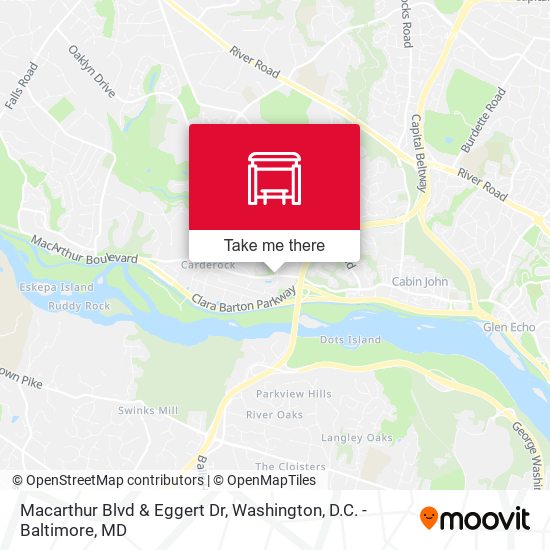 Mapa de Macarthur Blvd & Eggert Dr