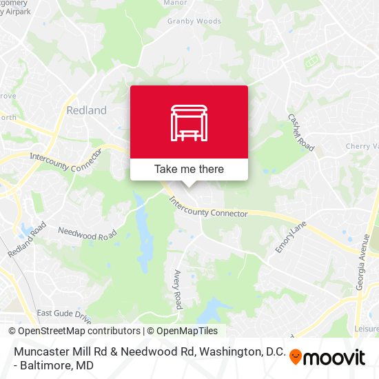 Mapa de Muncaster Mill Rd & Needwood Rd