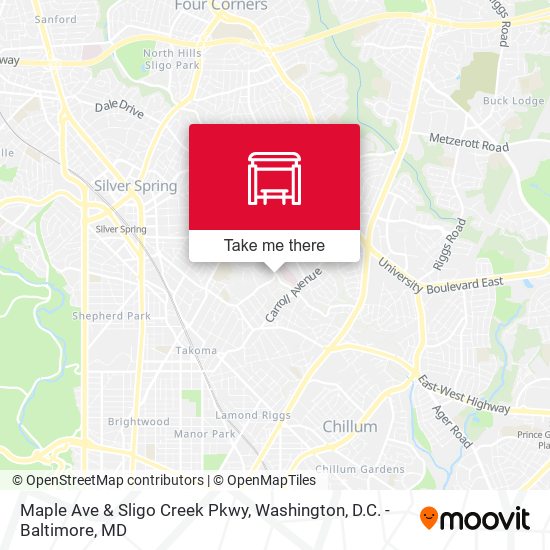 Maple Ave & Sligo Creek Pkwy map