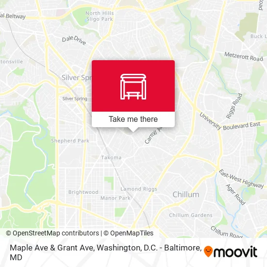 Maple Ave & Grant Ave map