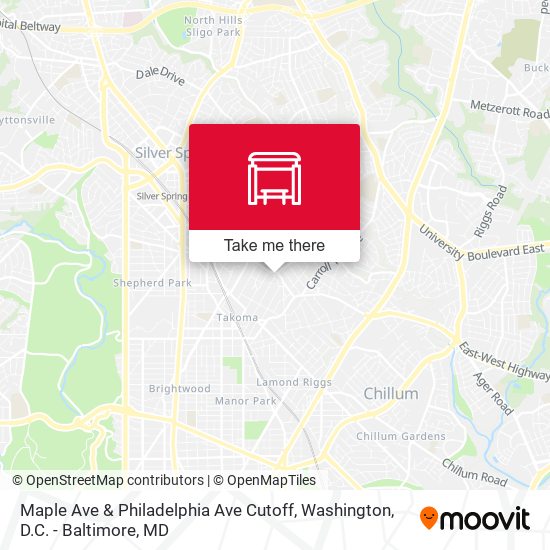 Mapa de Maple Ave & Philadelphia Ave Cutoff