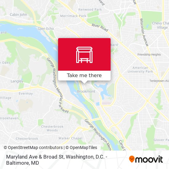 Maryland Ave & Broad St map