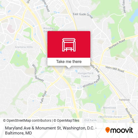 Maryland Ave & Monument St map