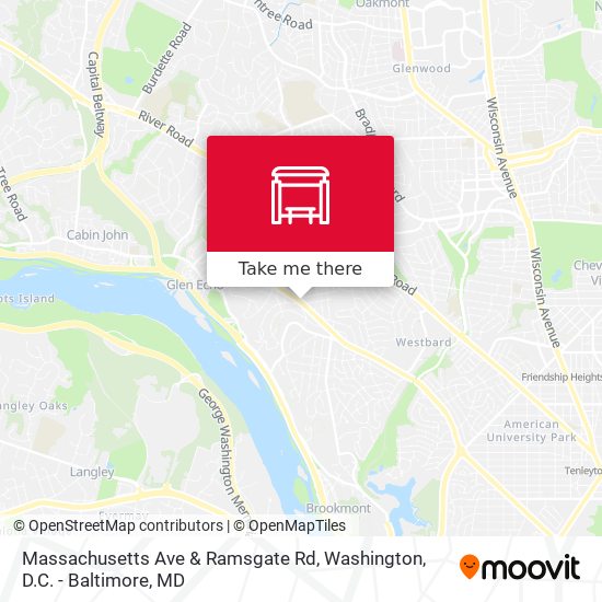 Massachusetts Ave & Ramsgate Rd map