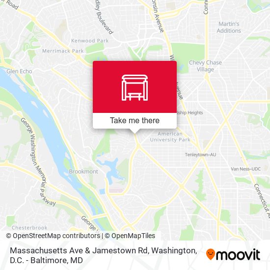 Massachusetts Ave & Jamestown Rd map