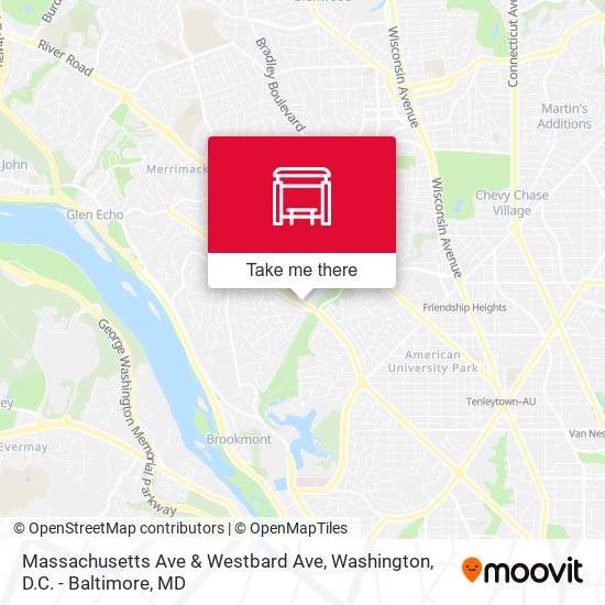 Mapa de Massachusetts Ave & Westbard Ave