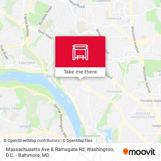 Massachusetts Ave & Ramsgate Rd map