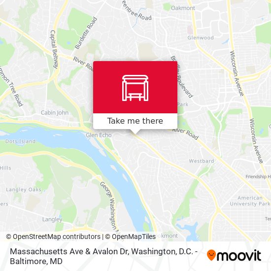 Massachusetts Ave & Avalon Dr map
