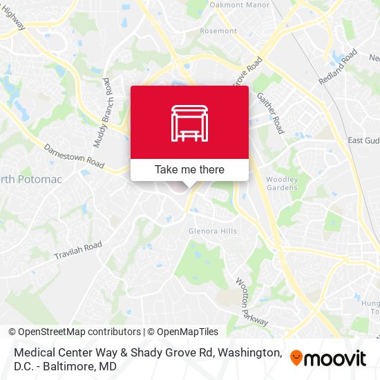 Medical Center Way & Shady Grove Rd map