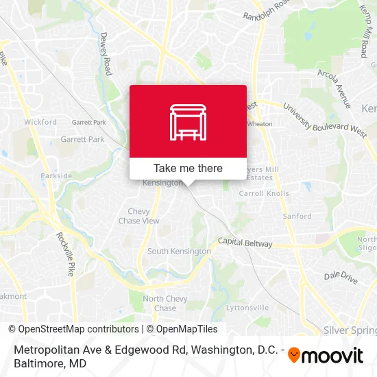 Metropolitan Ave & Edgewood Rd map
