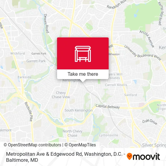 Metropolitan Ave & Edgewood Rd map