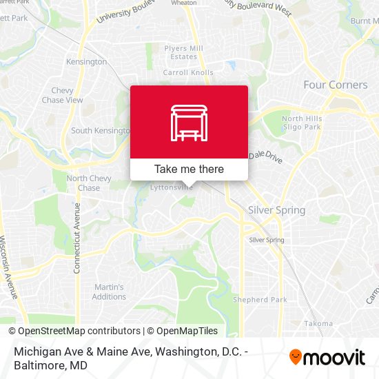 Michigan Ave & Maine Ave map