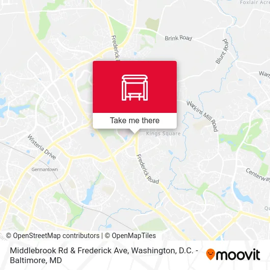 Middlebrook Rd & Frederick Ave map
