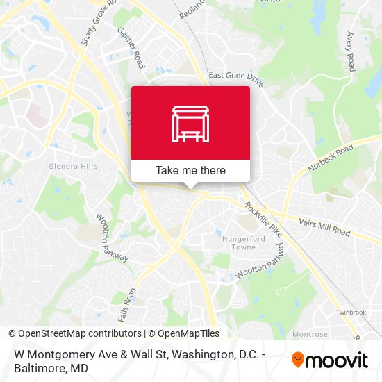 W Montgomery Ave & Wall St map