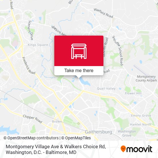 Montgomery Village Ave & Walkers Choice Rd map