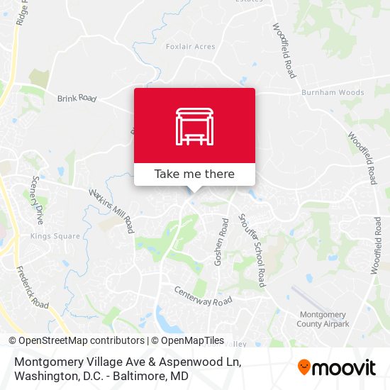 Montgomery Village Ave & Aspenwood Ln map