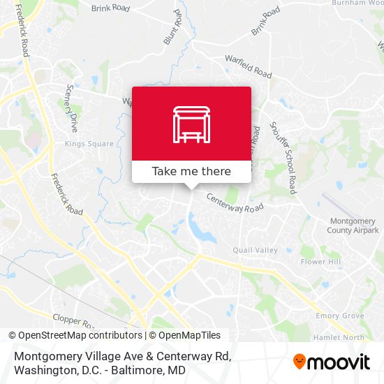 Montgomery Village Ave & Centerway Rd map