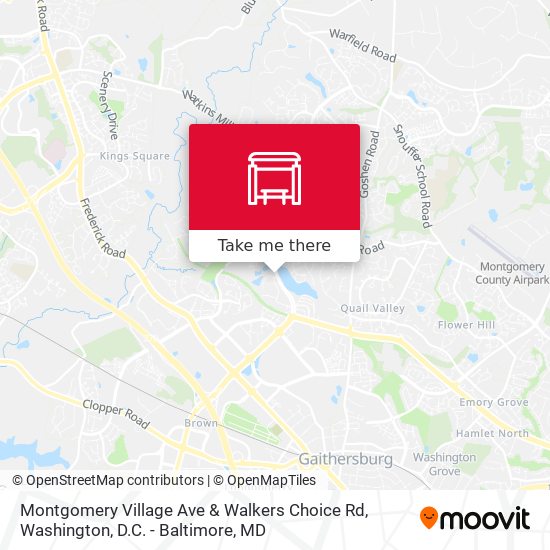 Mapa de Montgomery Village Ave & Walkers Choice Rd