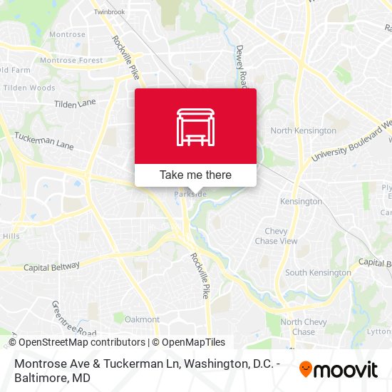 Montrose Ave & Tuckerman Ln map