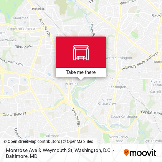 Montrose Ave & Weymouth St map