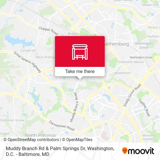 Muddy Branch Rd & Palm Springs Dr map
