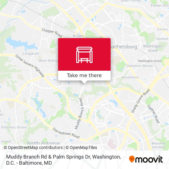 Muddy Branch Rd & Palm Springs Dr map