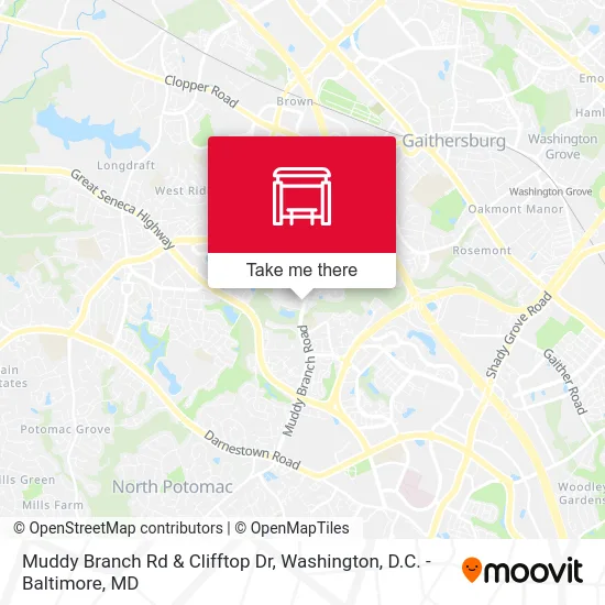 Muddy Branch Rd & Clifftop Dr map