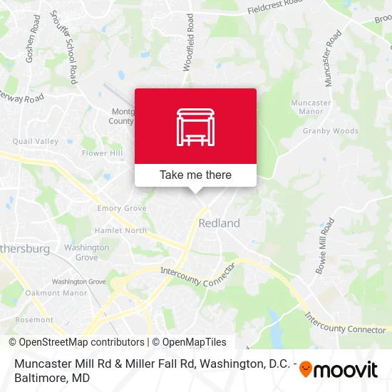 Muncaster Mill Rd & Miller Fall Rd map