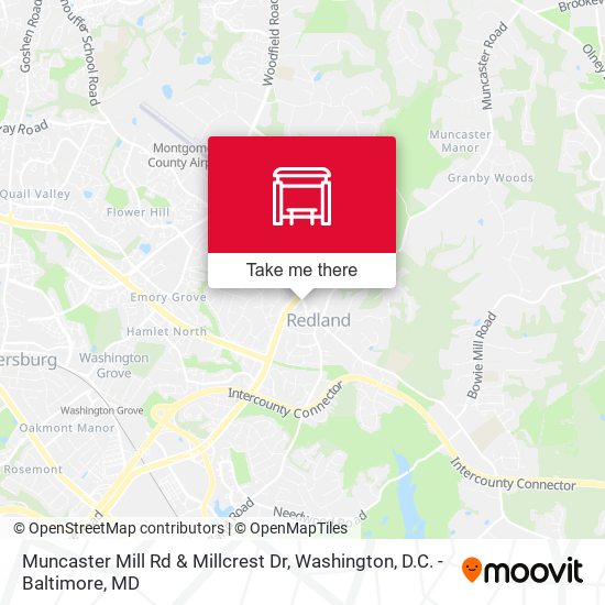 Mapa de Muncaster Mill Rd & Millcrest Dr