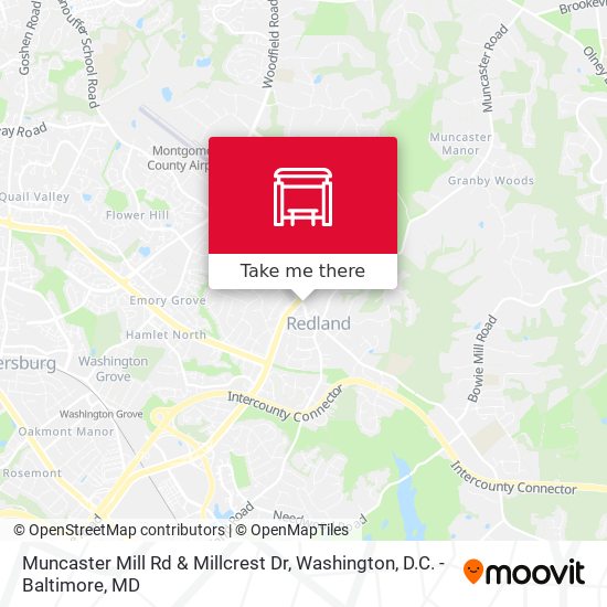 Mapa de Muncaster Mill Rd & Millcrest Dr