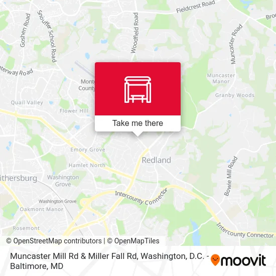 Muncaster Mill Rd & Miller Fall Rd map