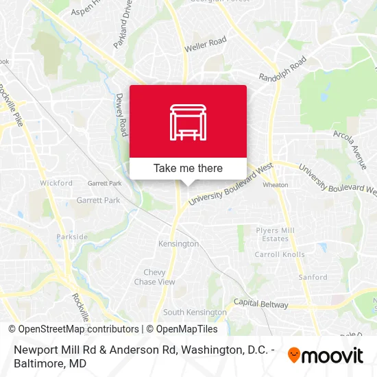 Newport Mill Rd & Anderson Rd map
