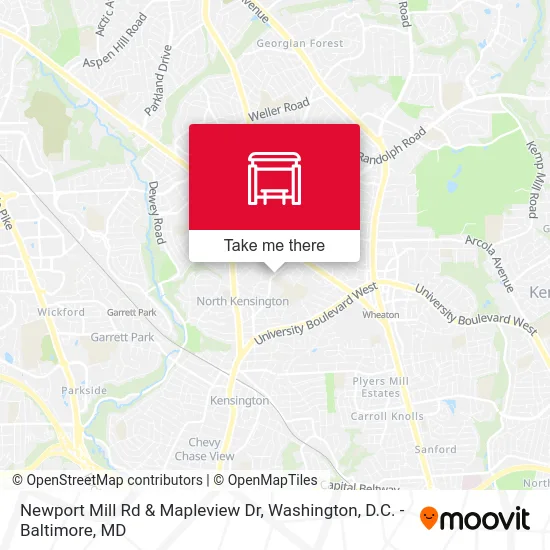 Newport Mill Rd & Mapleview Dr map
