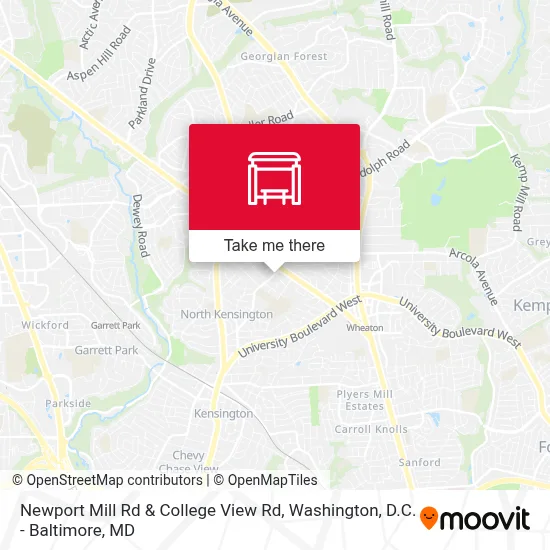 Newport Mill Rd & College View Rd map