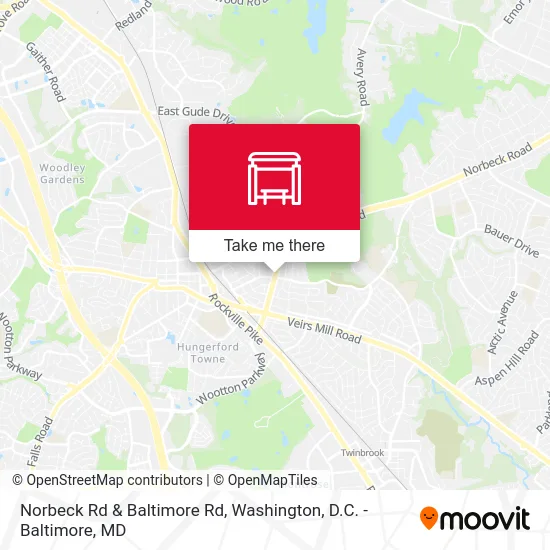 Norbeck Rd & Baltimore Rd map