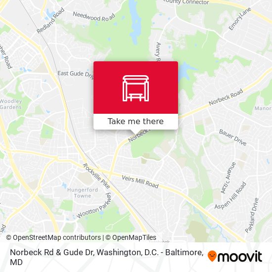 Norbeck Rd & Gude Dr map