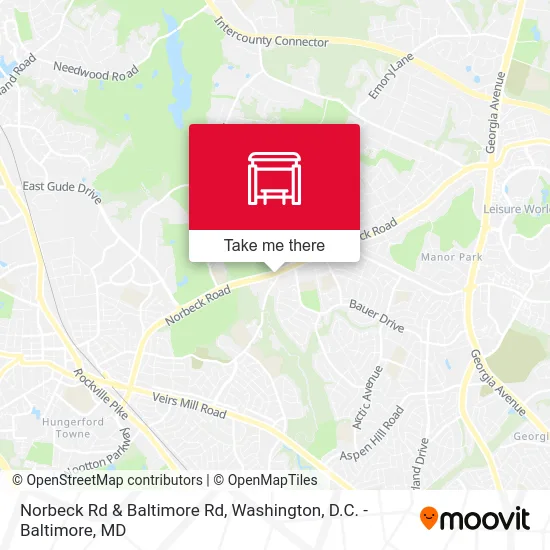 Norbeck Rd & Baltimore Rd map