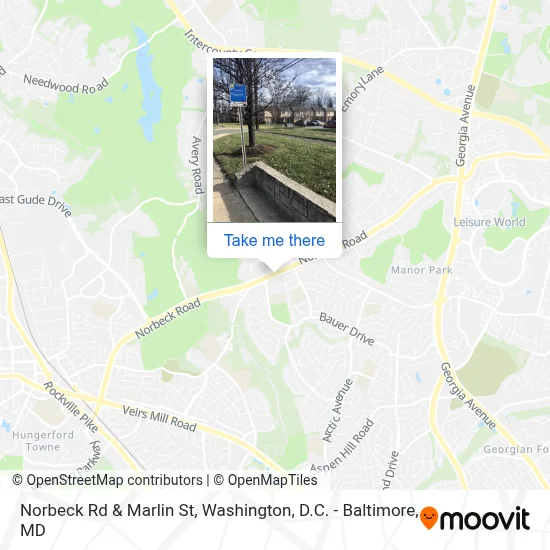 Norbeck Rd & Marlin St map