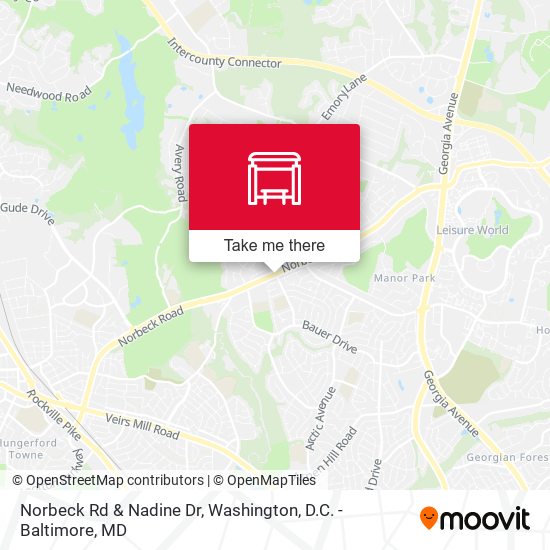 Norbeck Rd & Nadine Dr map